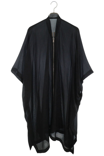 Rick Owens 24SS Poncho Silk Coat Black Size UNI