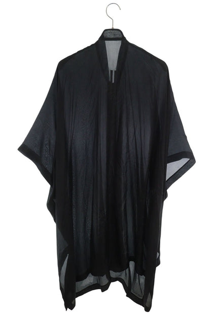Rick Owens 24SS Poncho Silk Coat Black Size UNI