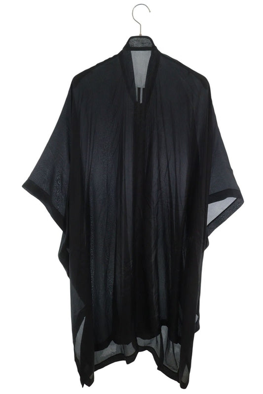 Rick Owens 24SS Poncho Silk Coat Black Size UNI
