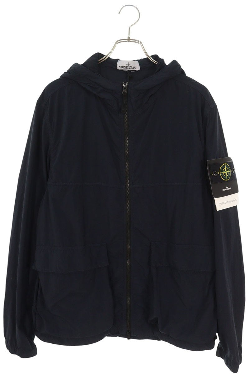 STONEISLAND Nylon Zip-Up Jacket Black Size L
