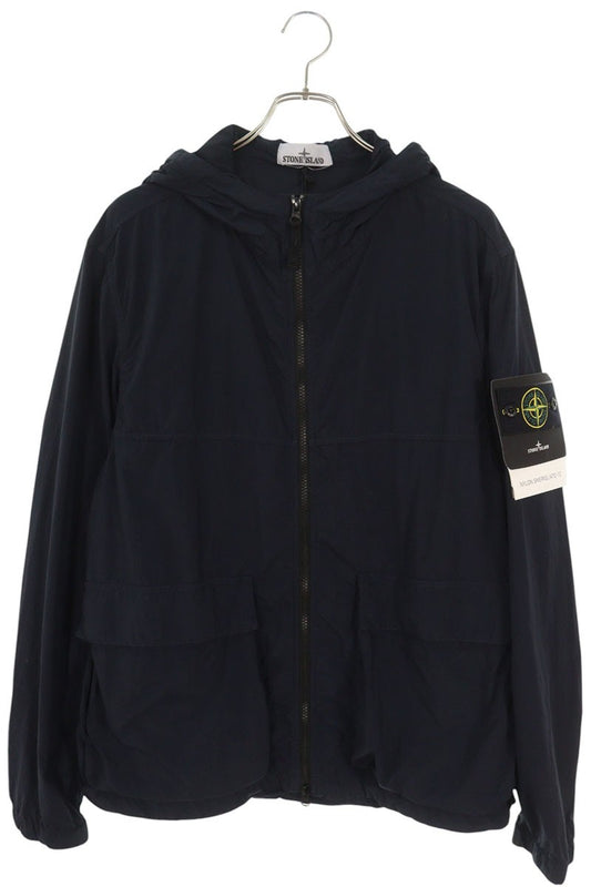 STONEISLAND Nylon Zip-Up Jacket Black Size L