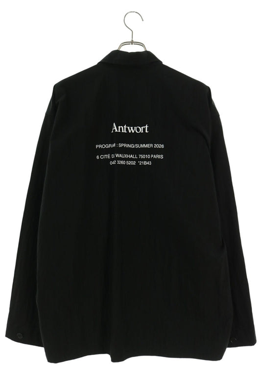 Antwort Back Logo Nylon Blend Light Jacket Black Size L