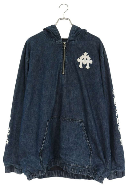 Chrome Hearts RUCKUS Half-Zip Denim Anorak Jacket Size L