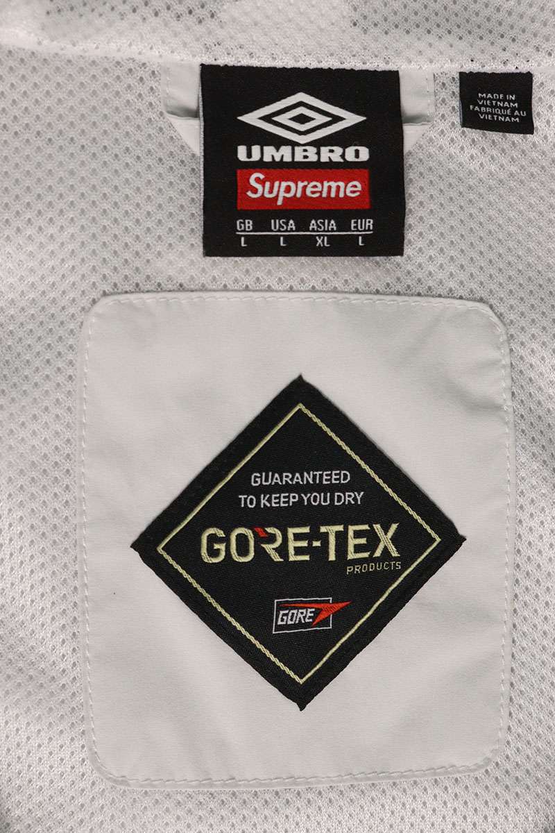 SUPREME 25SS x Umbro GORE-TEX Hooded Jacket White/Red Size L