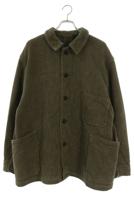 NIGEL CABOURN Ox'd Silver Fireman Work Jacket Khaki Size 50