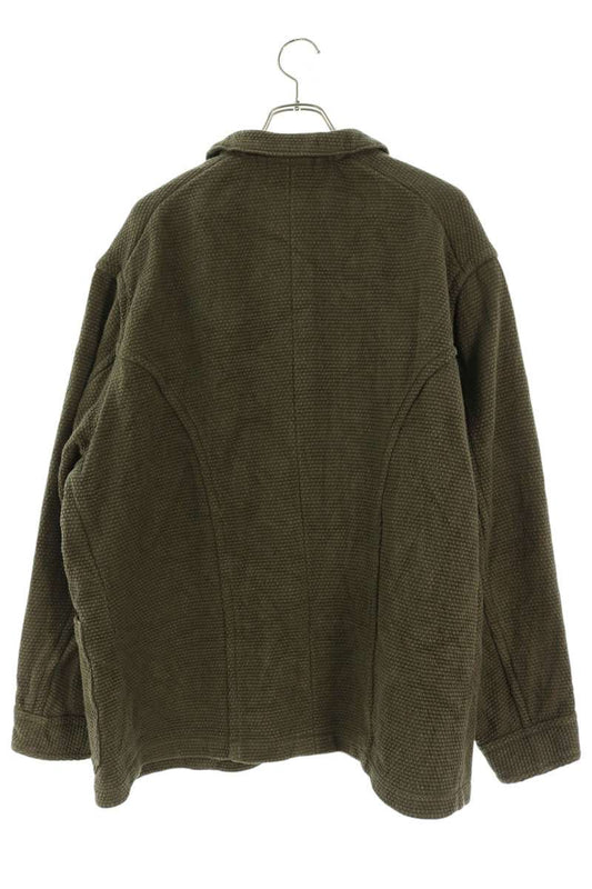 NIGEL CABOURN Ox'd Silver Fireman Work Jacket Khaki Size 50