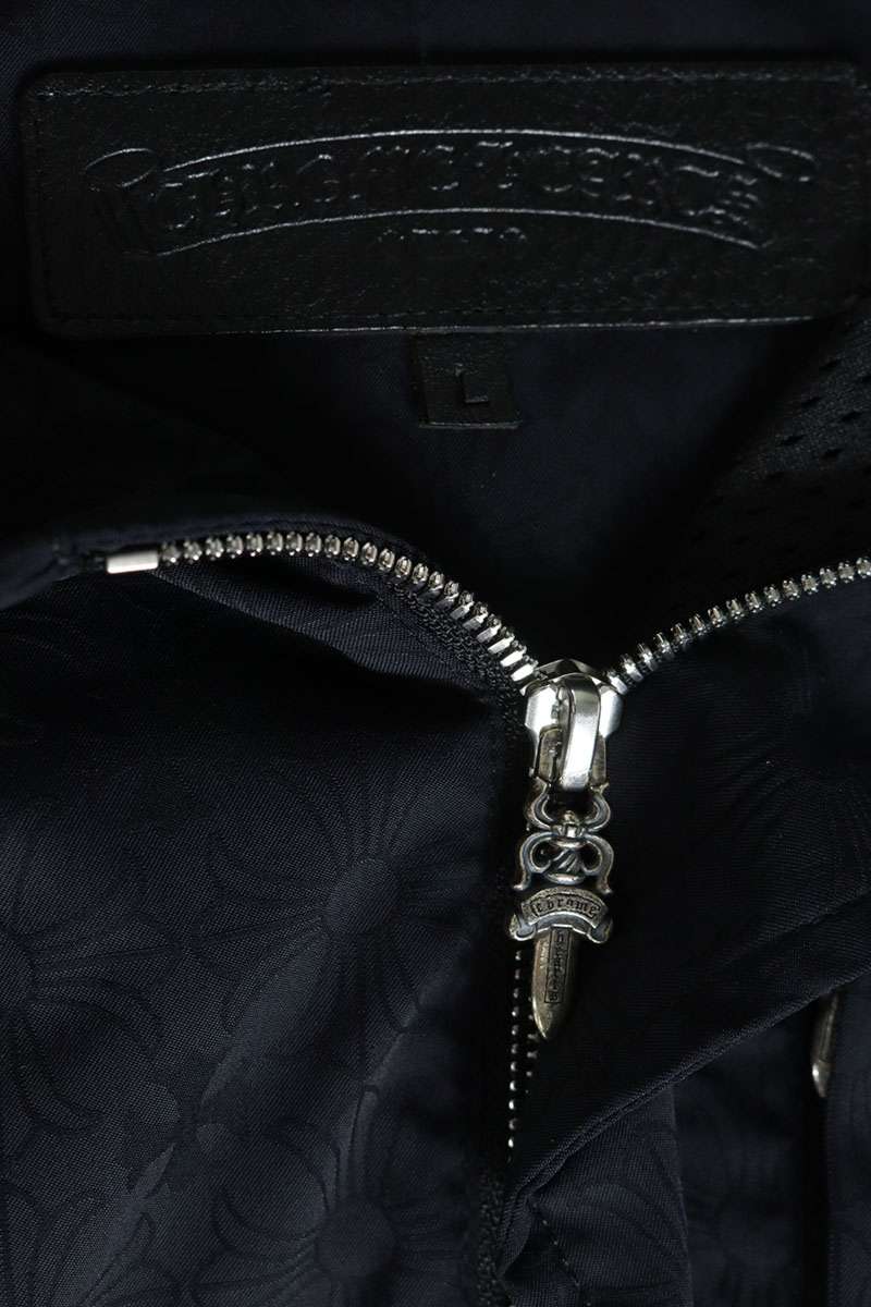 Chrome Hearts CH Plus Nylon Dagger Zip Jacket Black Size L
