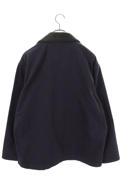 miumiu Garment Dyed Leather Lapel Jacket Size 44
