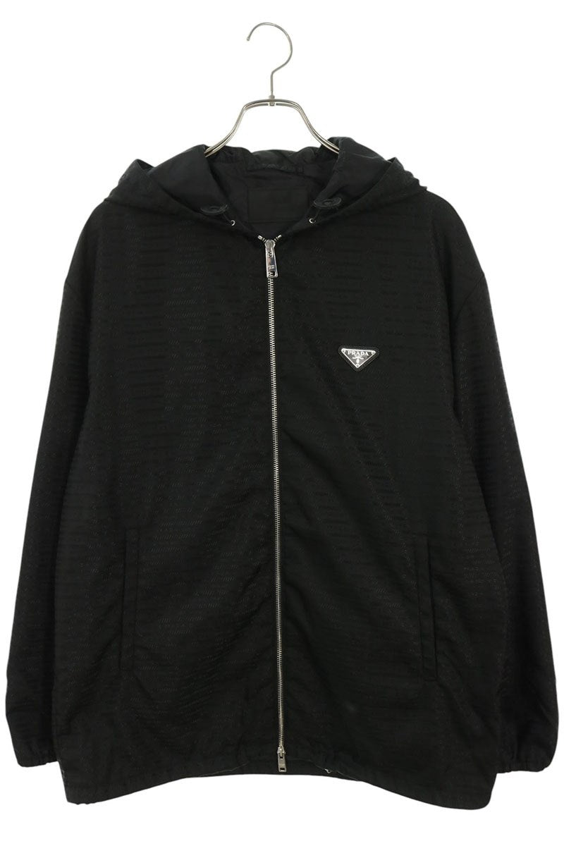 PRADA SGC057 Re-Nylon Triangle Plate Blouson Black Size XS