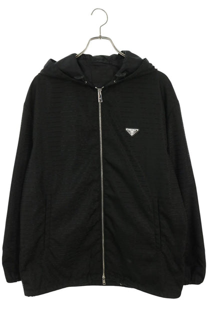 PRADA SGC057 Re-Nylon Triangle Plate Blouson Black Size XS