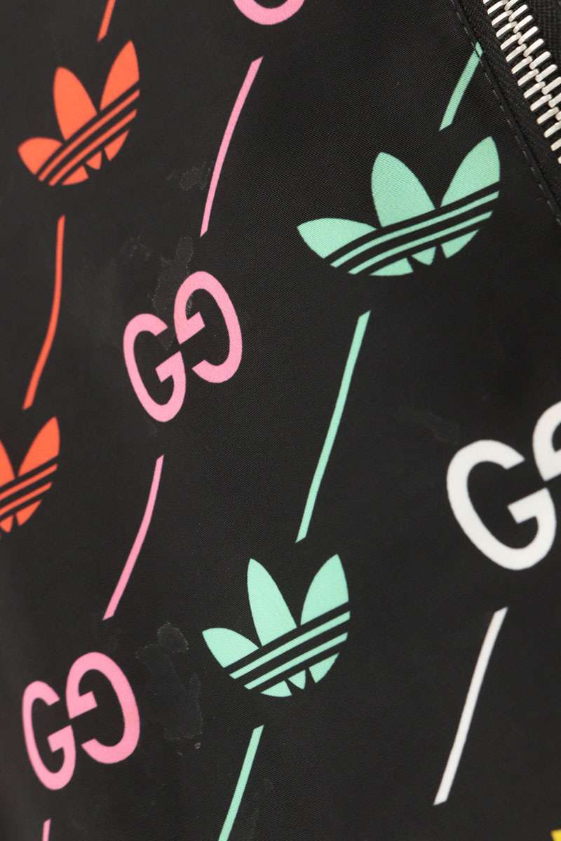 GUCCI x adidas All-over Pattern Hooded Jacket Black Size 44