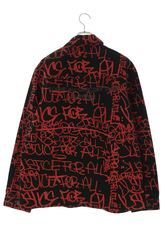 SUPREME x CDG SHIRT AW18 Printed Canvas Chore Jacket Size L
