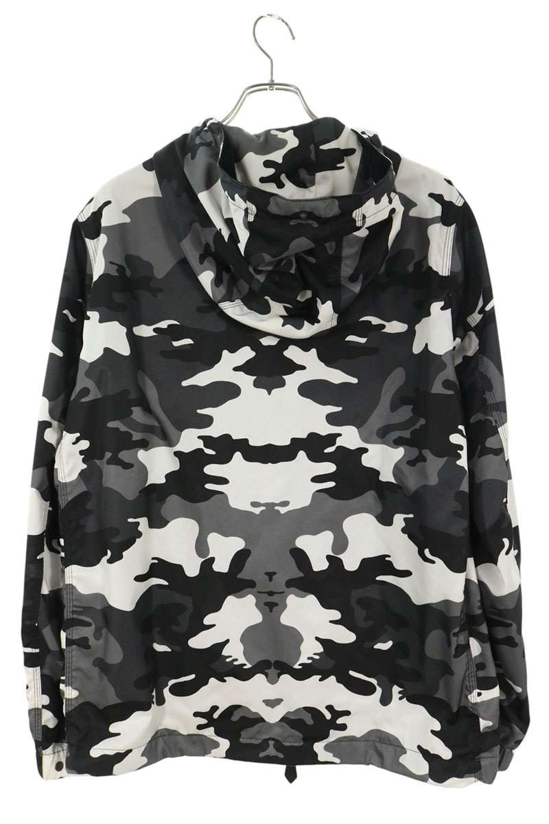 Burberry Black White Camouflage Print Jacket Size S