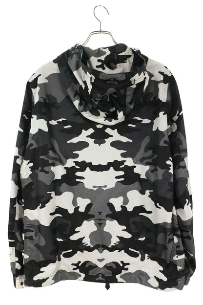 Burberry Black White Camouflage Print Jacket Size S