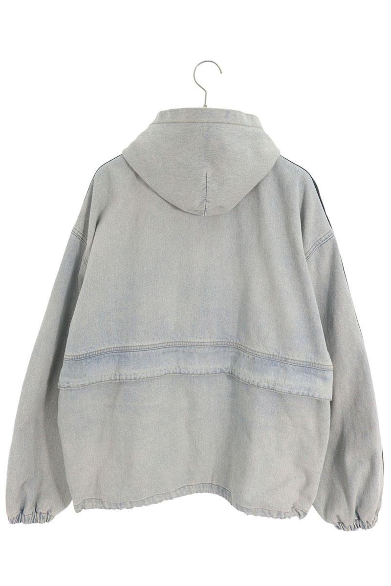 BALENCIAGA Loop Logo Denim Zip Jacket Size S