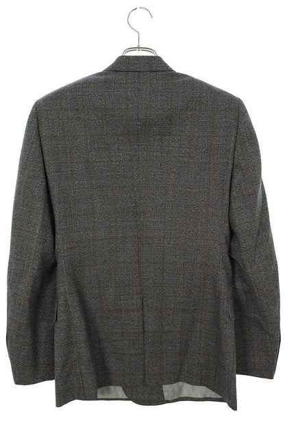 DIOR Wool Oblique Check Lined Jacket Gray Size 42R