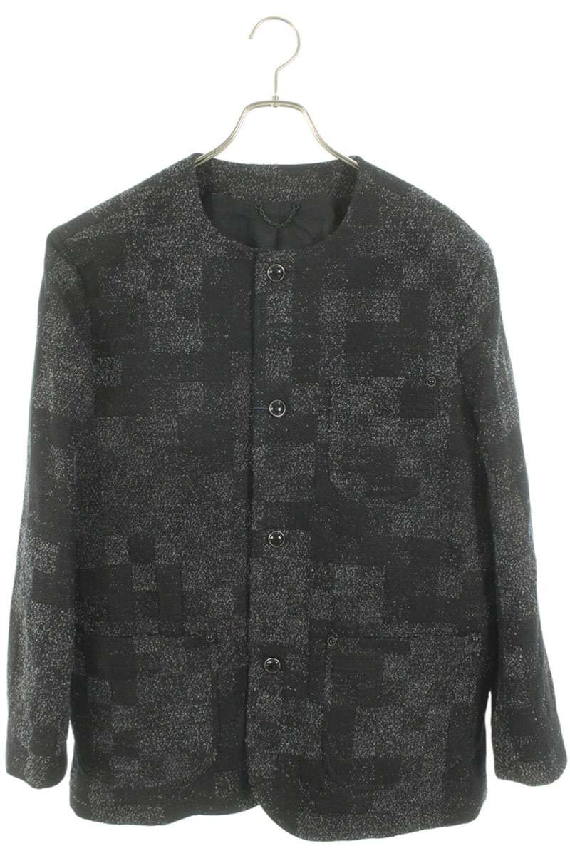 LOUISVUITTON 25SS Denim Boucle Collarless Jacket Size L
