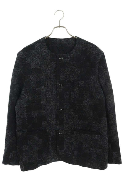 LOUISVUITTON 25SS Denim Boucle Collarless Black Size L