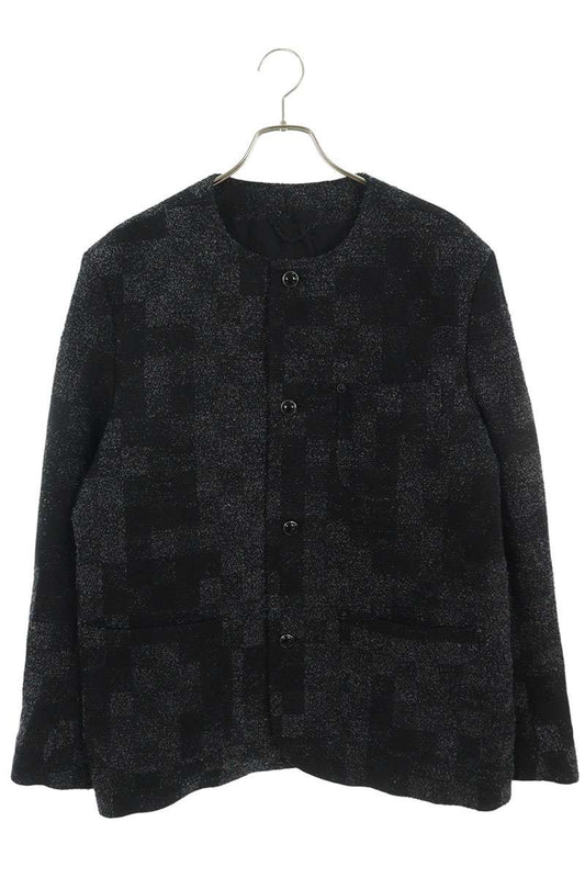 LOUISVUITTON 25SS Denim Boucle Collarless Black Size L