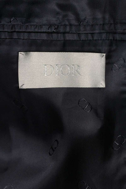 DIOR Oblique All-Over Pattern Tailored Jacket Navy Size L