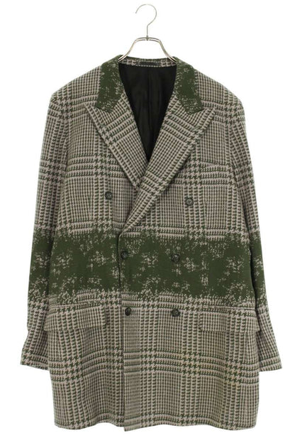 D.Nart.Ampta 23AW Wool Double Jacket Gray/Green Size XXL