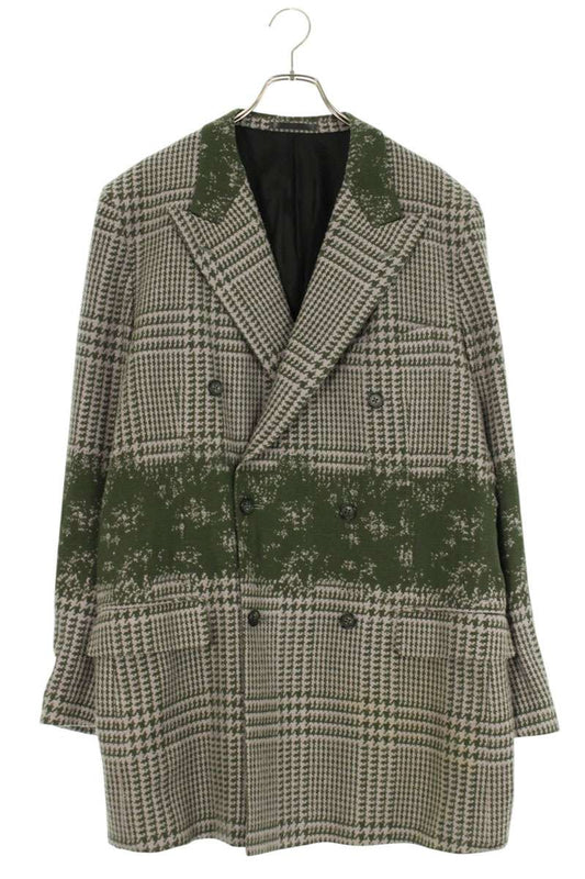 D.Nart.Ampta 23AW Wool Double Jacket Gray/Green Size XXL