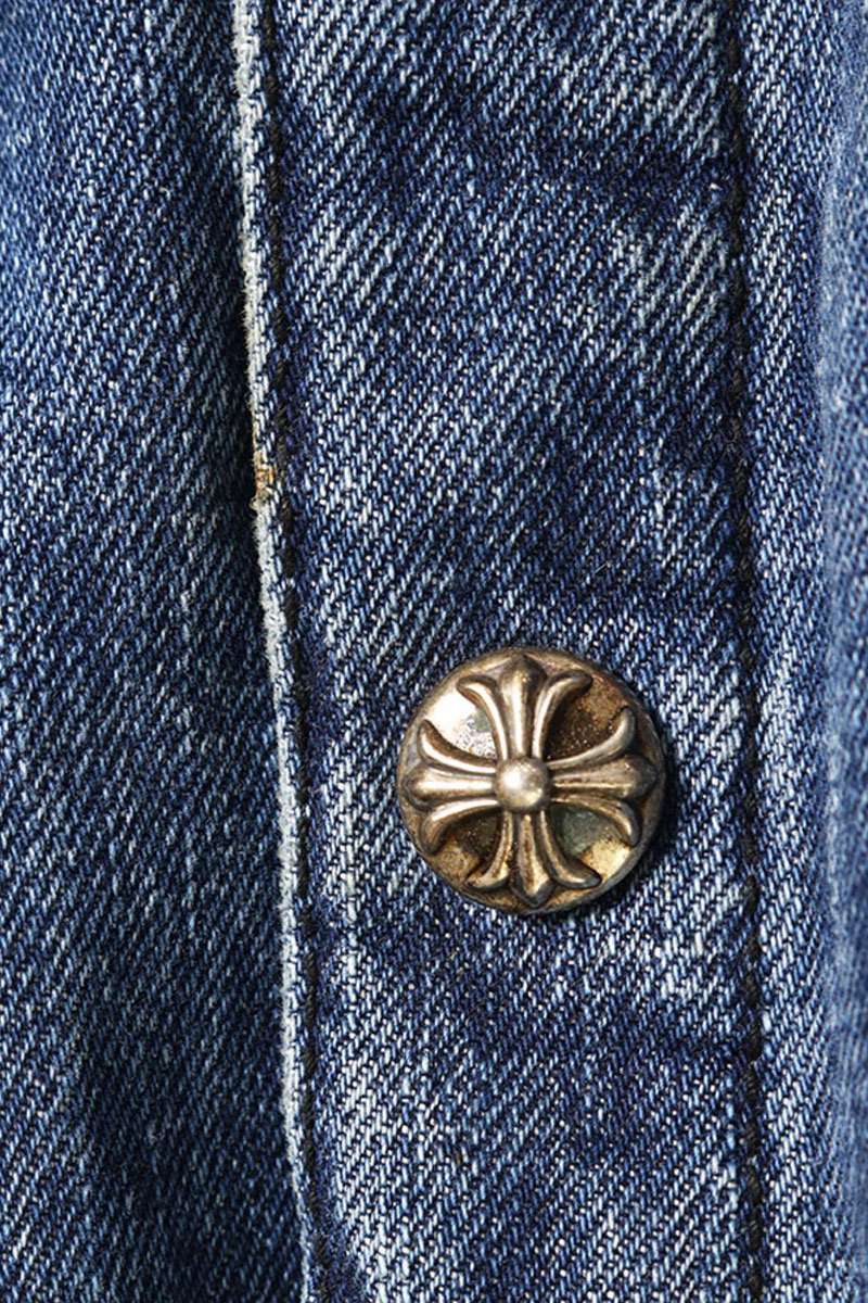 Chrome Hearts WORK DOG Cross Ball Button Padded Size M