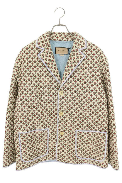 GUCCI GG Monogram Supreme Logo Linen Jacket Size M