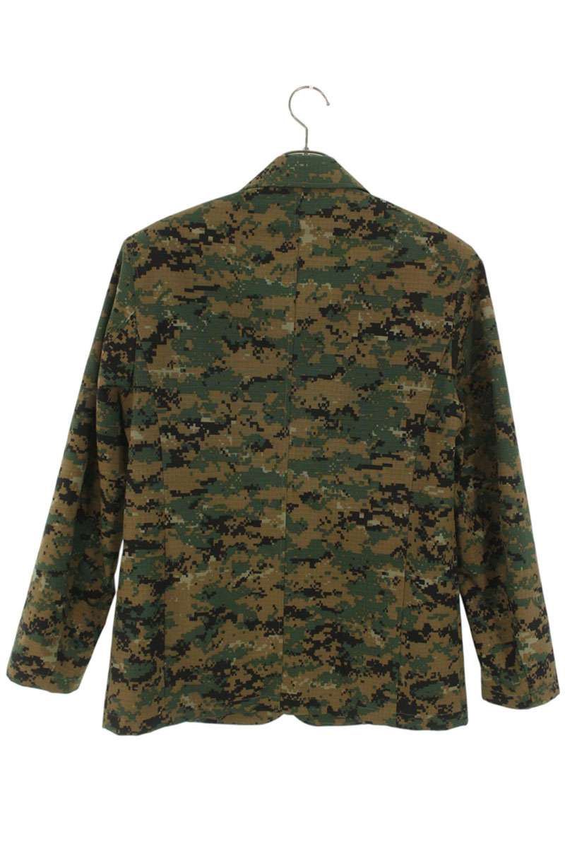 THUG CLUB Digital Camo Notch Lapel Jacket Olive/Khaki Size S