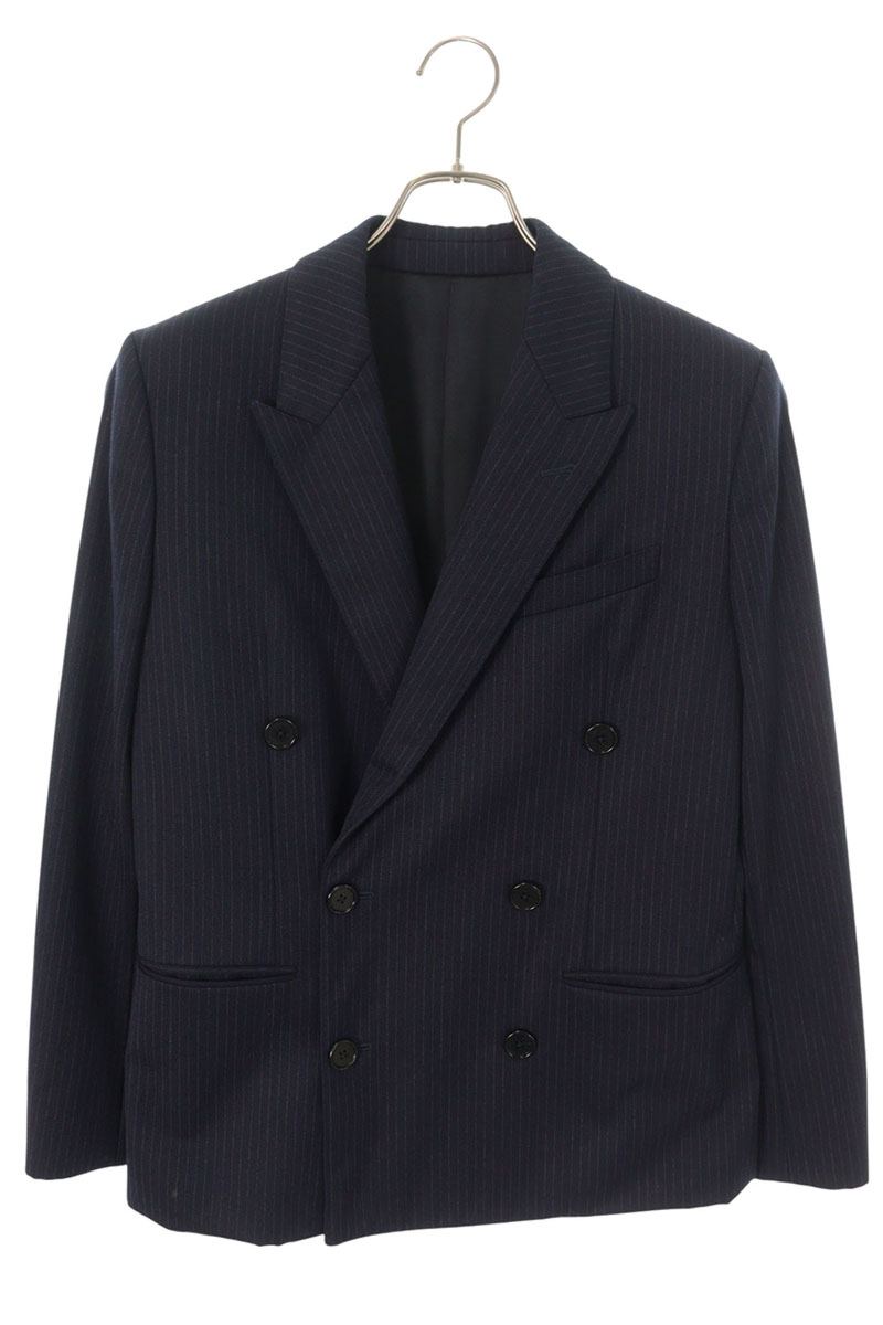 CELINE Wool Double-Breasted Jacket Navy Size XS