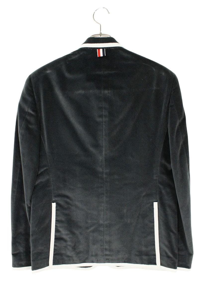 THOM BROWNE 2-Button Velour Jacket Gray Size 2