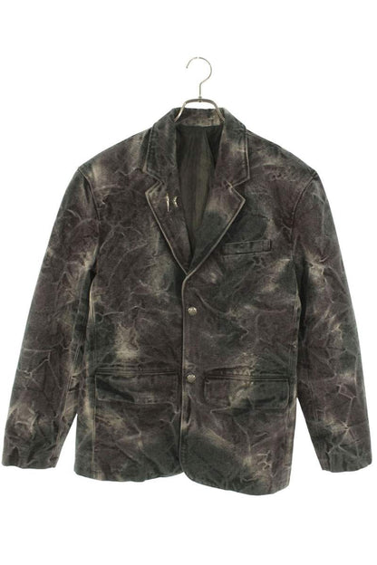 THUG CLUB Distressed Army Tailored Jacket Gray Size L