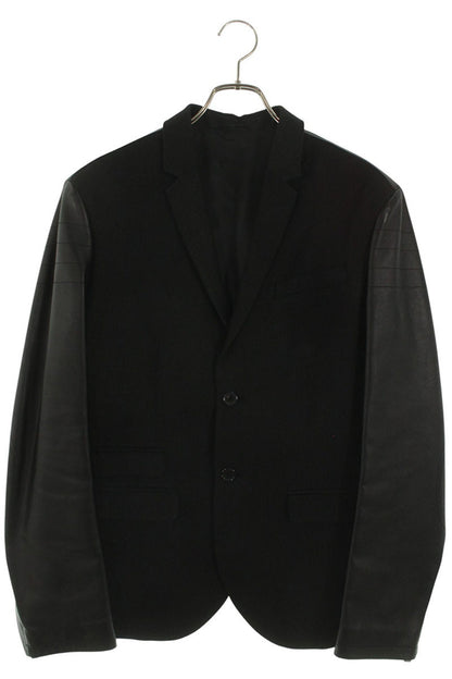 Neil Barrett Leather Sleeve Tailored Jacket Black Size M