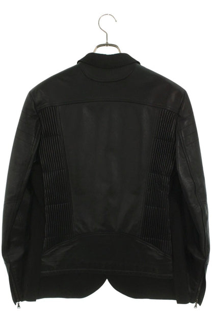 Neil Barrett Leather Sleeve Tailored Jacket Black Size M