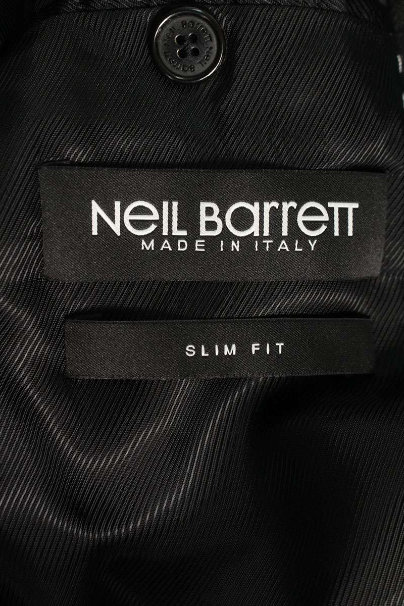 Neil Barrett Leather Sleeve Tailored Jacket Black Size M