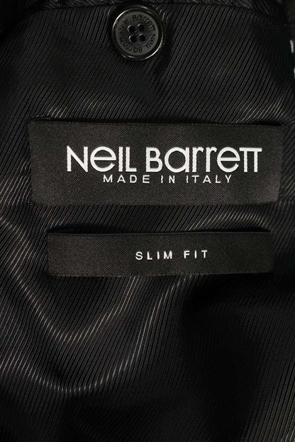 Neil Barrett Leather Sleeve Tailored Jacket Black Size M