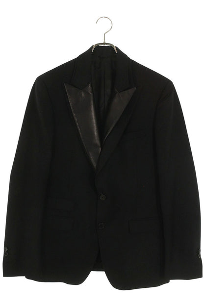 Neil Barrett Leather Lapel Tuxedo Jacket Black Size M