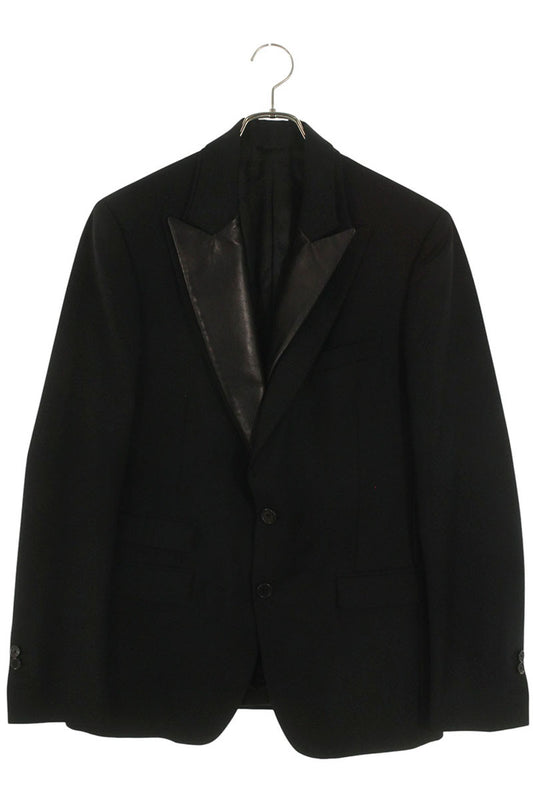 Neil Barrett Leather Lapel Tuxedo Jacket Black Size M