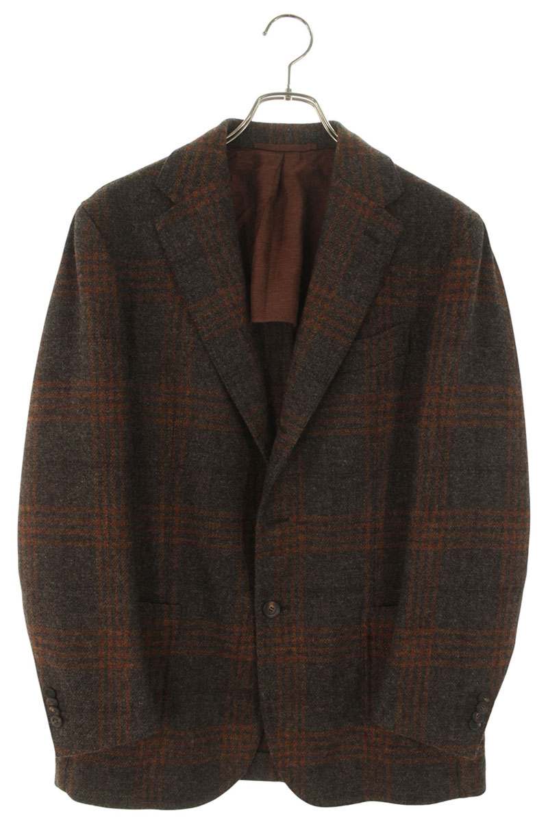 Stile Latino Check Wool 3-Button Jacket Multi Size M