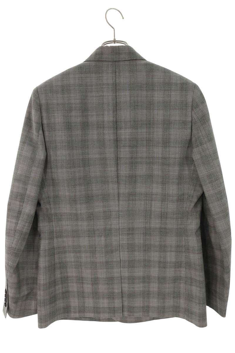 DIOR Glen Plaid Peaked Lapel Double-Breasted Jacket Size M