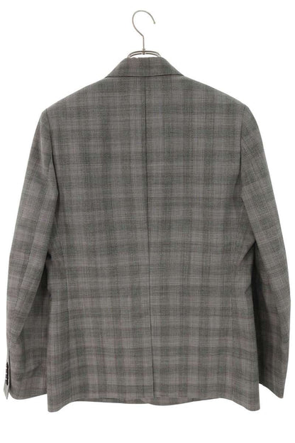 DIOR Glen Plaid Peaked Lapel Double-Breasted Jacket Size M