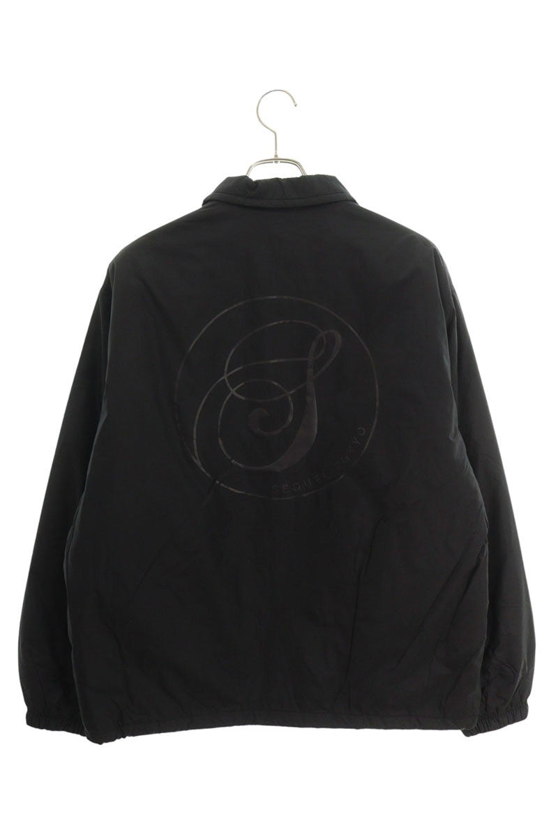 SEQUEL Black Back Print Coach Jacket Size L
