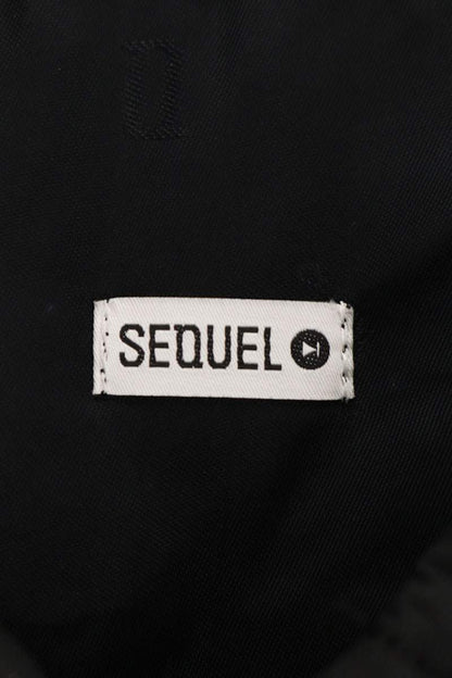SEQUEL Black Back Print Coach Jacket Size L