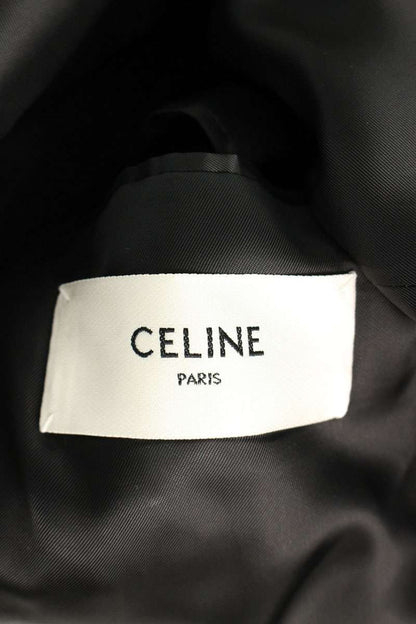 CELINE Cashmere Blend Wool Tailored Jacket Charcoal Size XS