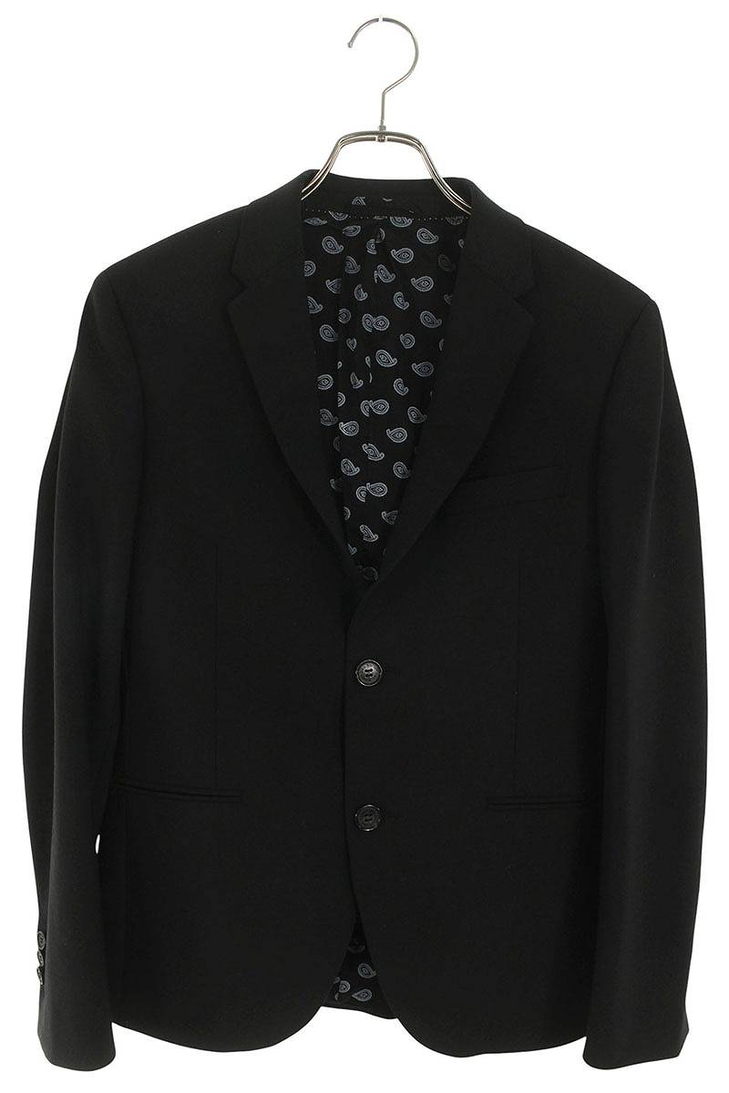 Neil Barrett Black Paisley Lined Blazer Size 44