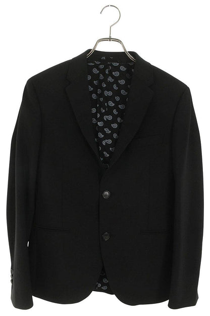 Neil Barrett Black Paisley Lined Blazer Size 44