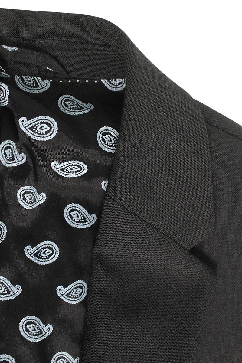 Neil Barrett Black Paisley Lined Blazer Size 44