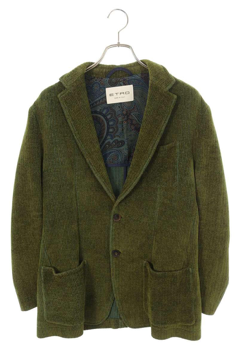 ETRO Corduroy Tailored Jacket Green Size M