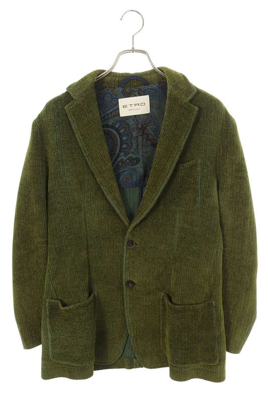 ETRO Corduroy Tailored Jacket Green Size M