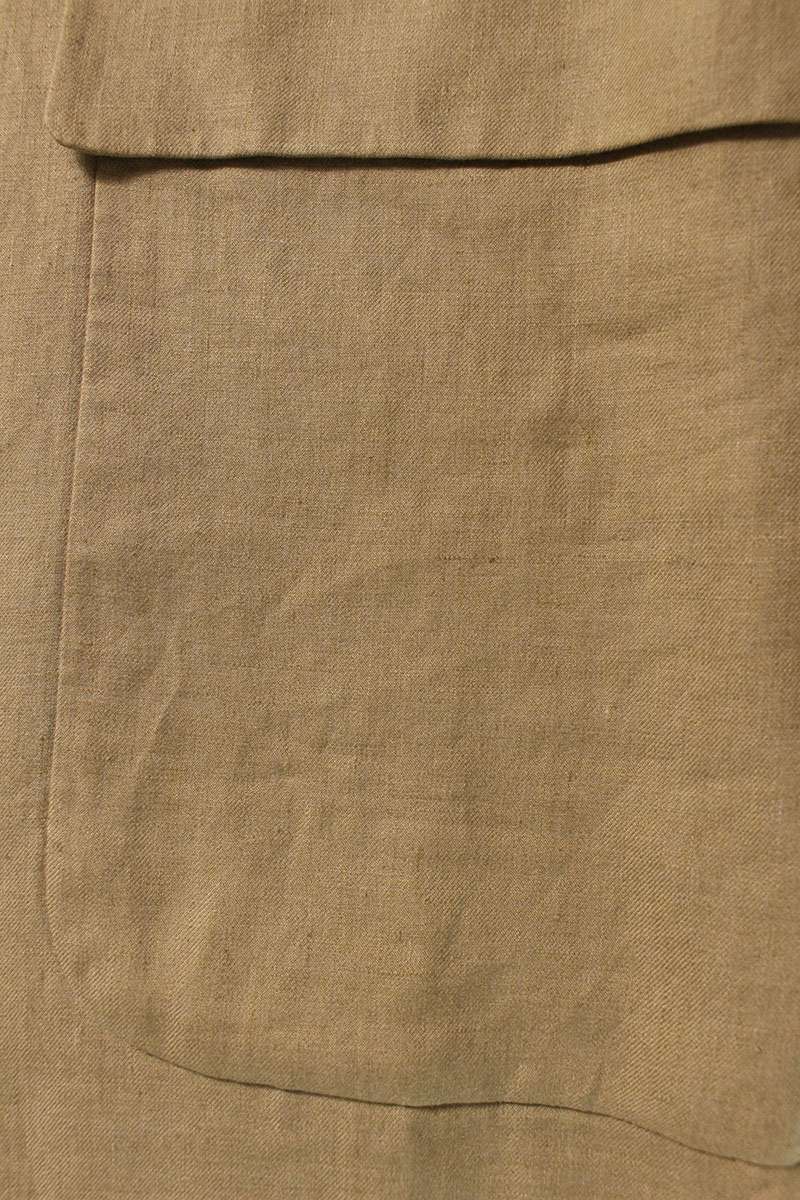 The CLASIK Linen Silk Blend 2-Button Blazer Brown Size S
